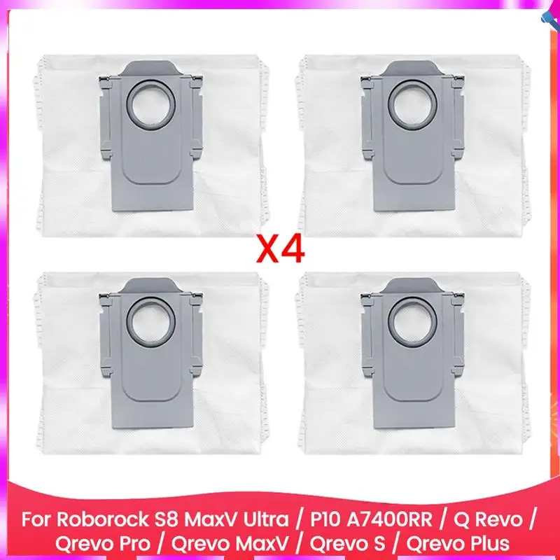 로보락 S8 Maxv Ultra / P10 A7400RR / Q Revo / Qrevo Pro / Qrevo Maxv / Qrevo S / Qrevo Plus용 N96R 4개입 먼지 봉투 (교체용)