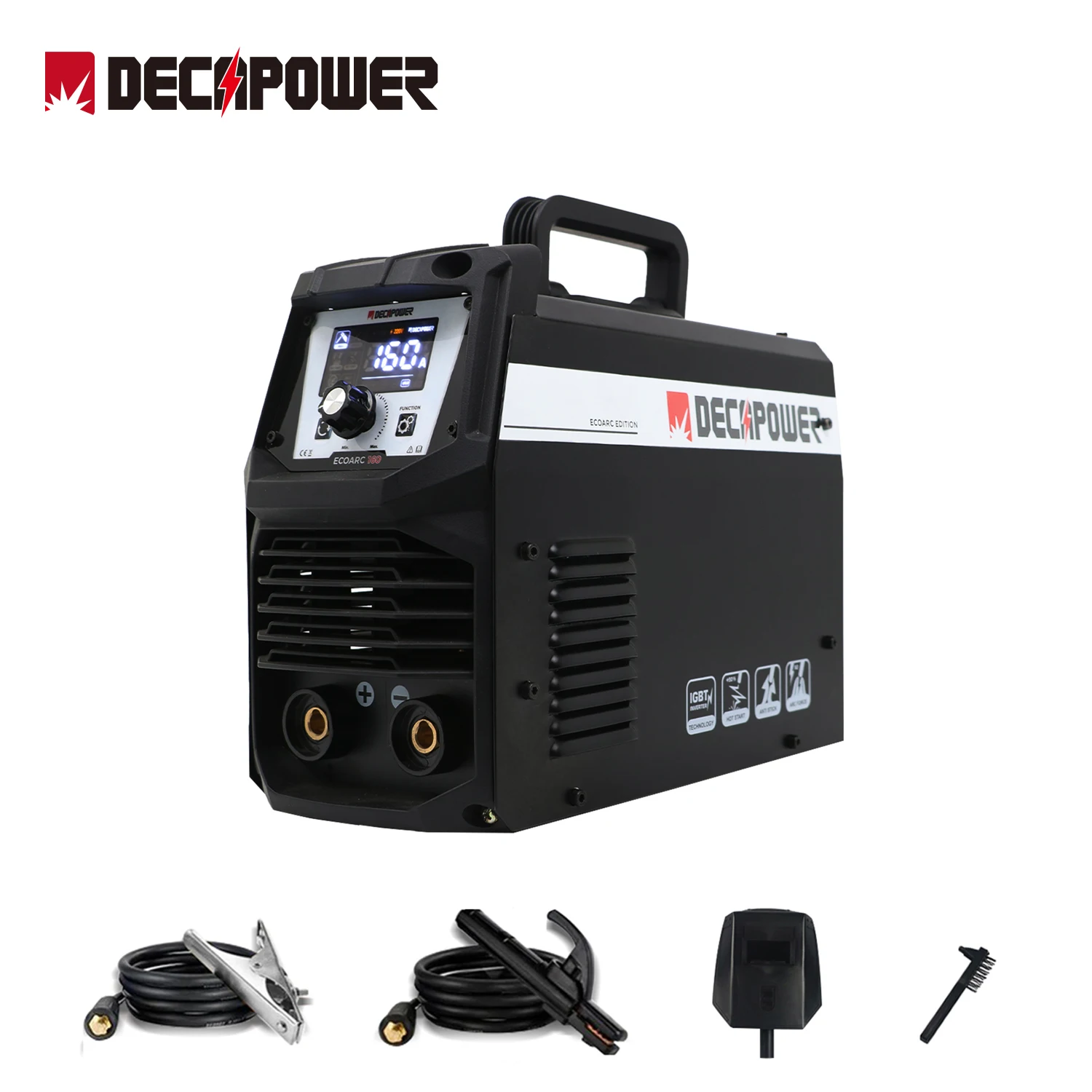 Decapower Synergy ECOARC 160 Amps Arc MMA LIFT DC TIG 2 IN 1 welding machine rod Stick Welders with screen