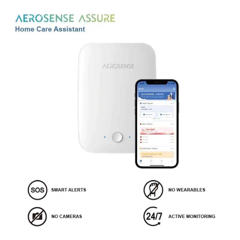 NEW Falls Prevention Elderly Alarm System, Fall Detection Alert, Sleep Tracker for elderly healthcare