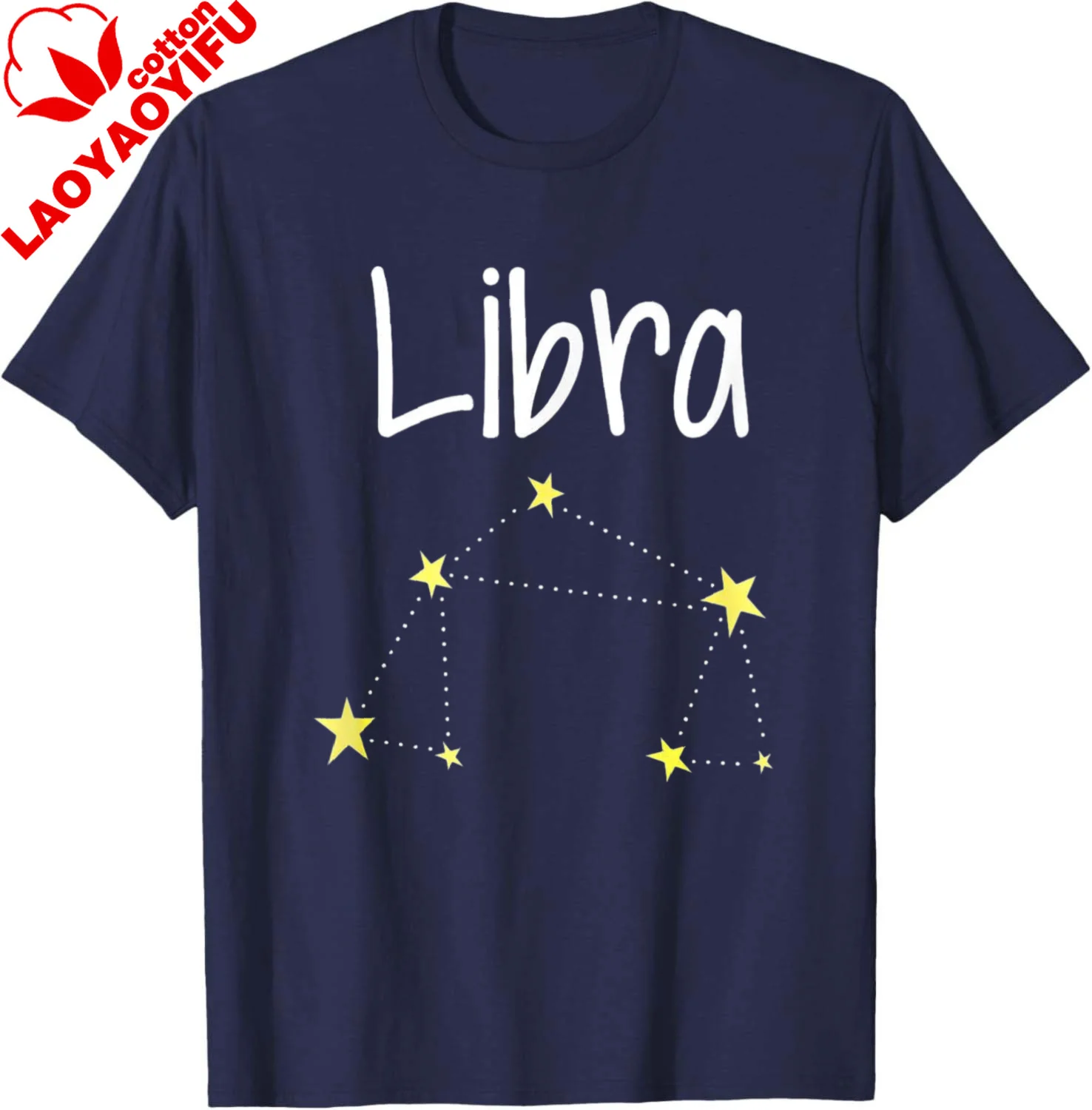 Libra Zodiac Sign Constellation October September Women Men T-Shirt Breathable and Comfortable Personalized Clothing Cotton Tee