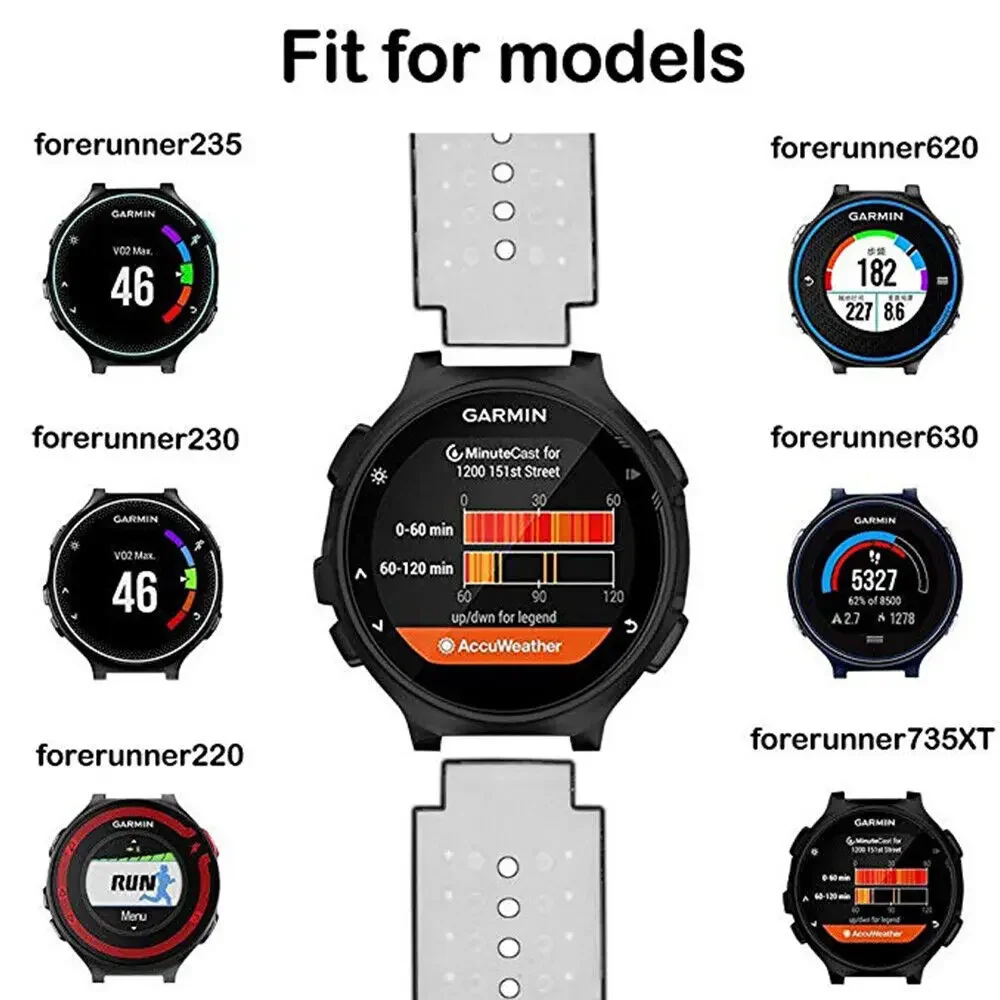 Correa de goma para reloj inteligente Garmin Forerunner 735XT, 735, 220, 230, 235, 620, 630, reemplazo de pulsera deportiva, Approach S20, S5, S6