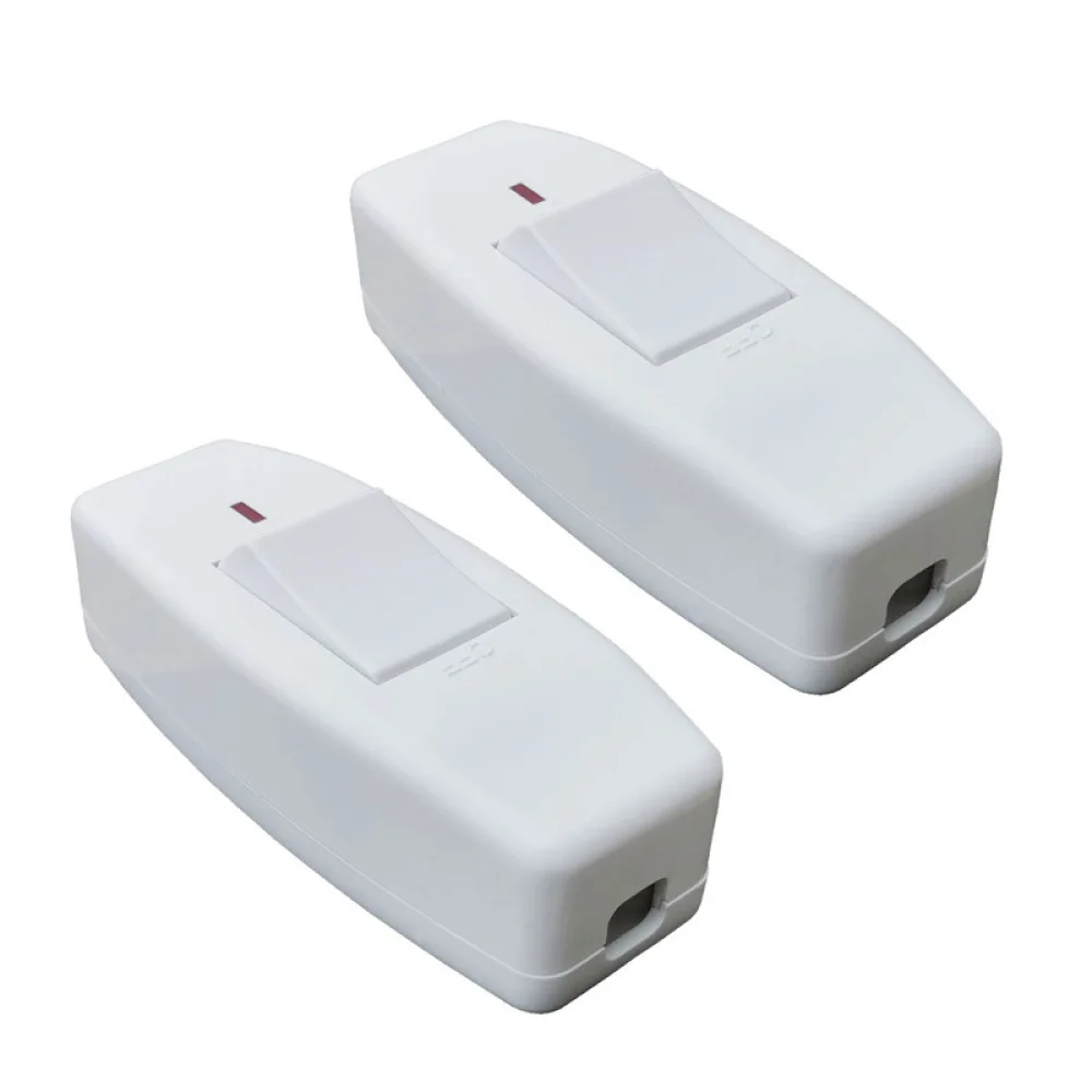 High Power Inline Cord Rocker Switch For Bedside Lamp Electrical Control Button Replacement Component Part