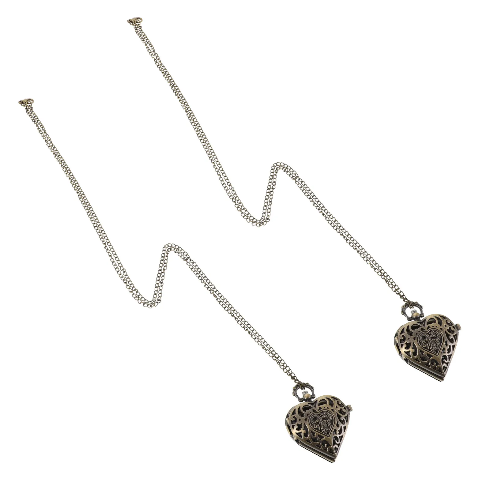 

2 шт. винтажных карманных часов в форме сердца с римскими цифрами, механические, на цепочке, с ручным заводом, декоративный подарок для мужчин