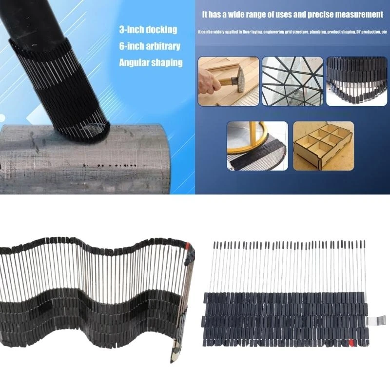 203F Adjustable Contouring Gauges MultiSurface Pipe Profilers Pipe Profilings Tool With Precise Angles Measurement 280mm/500mm