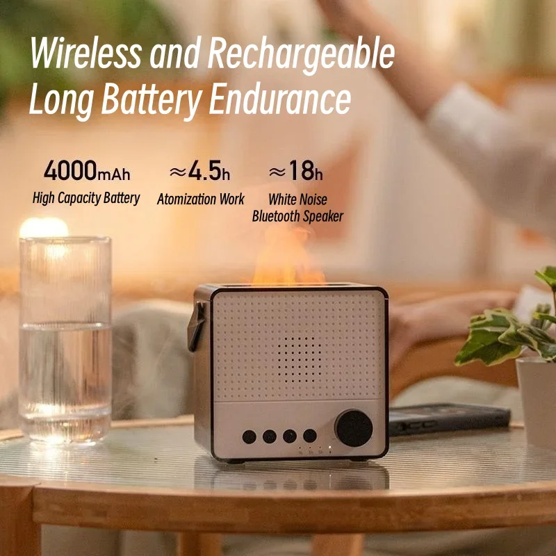 موزع روائح عطرية بلوتوث لاسلكي ملون - موزع عطور ذكي ومرطب للمنزل وغرفة النوم والسيارة