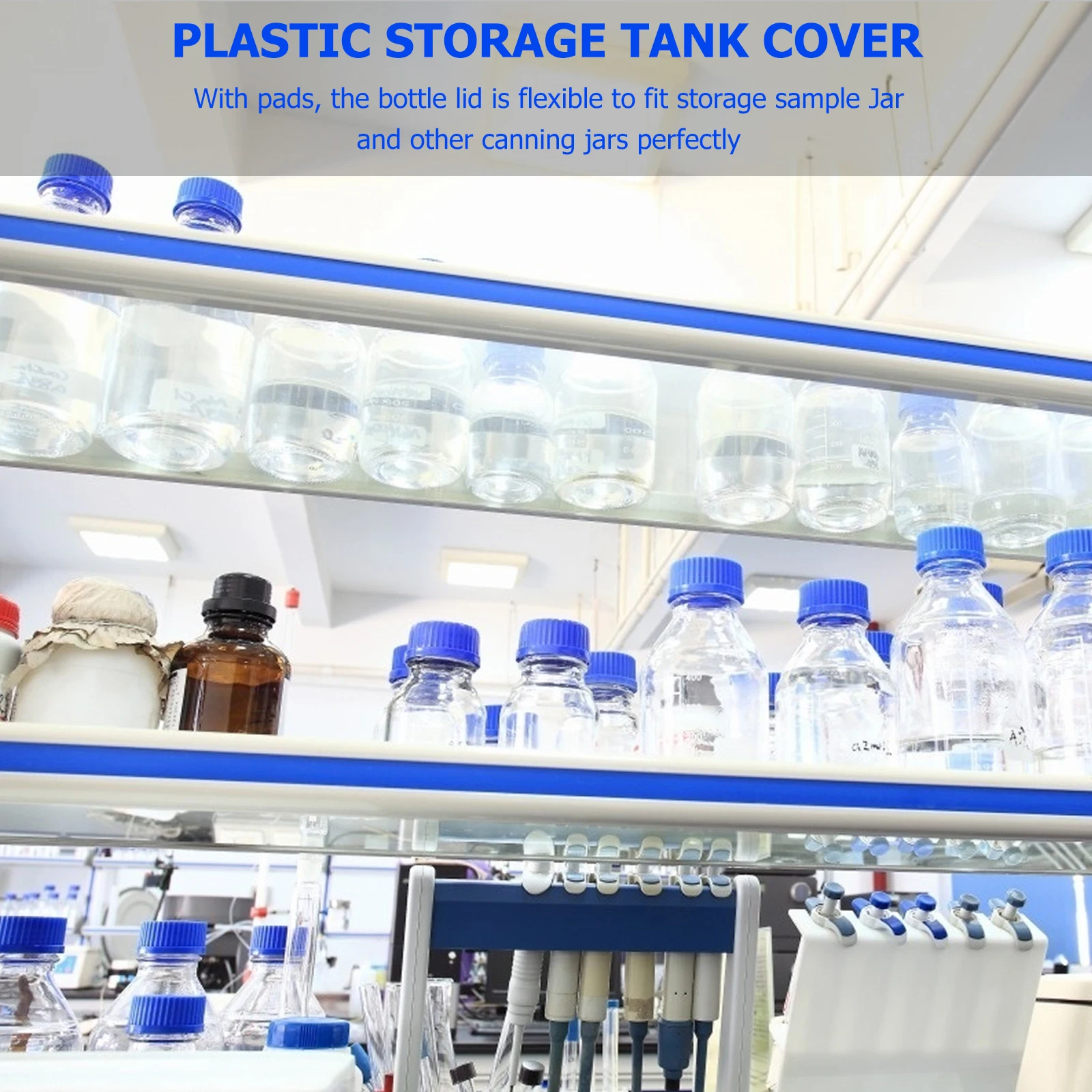 

100pcs Plastic Sample Strong Sealing Covers Dustproof Protective Caps With Pads For Storage Home Use Lightweight