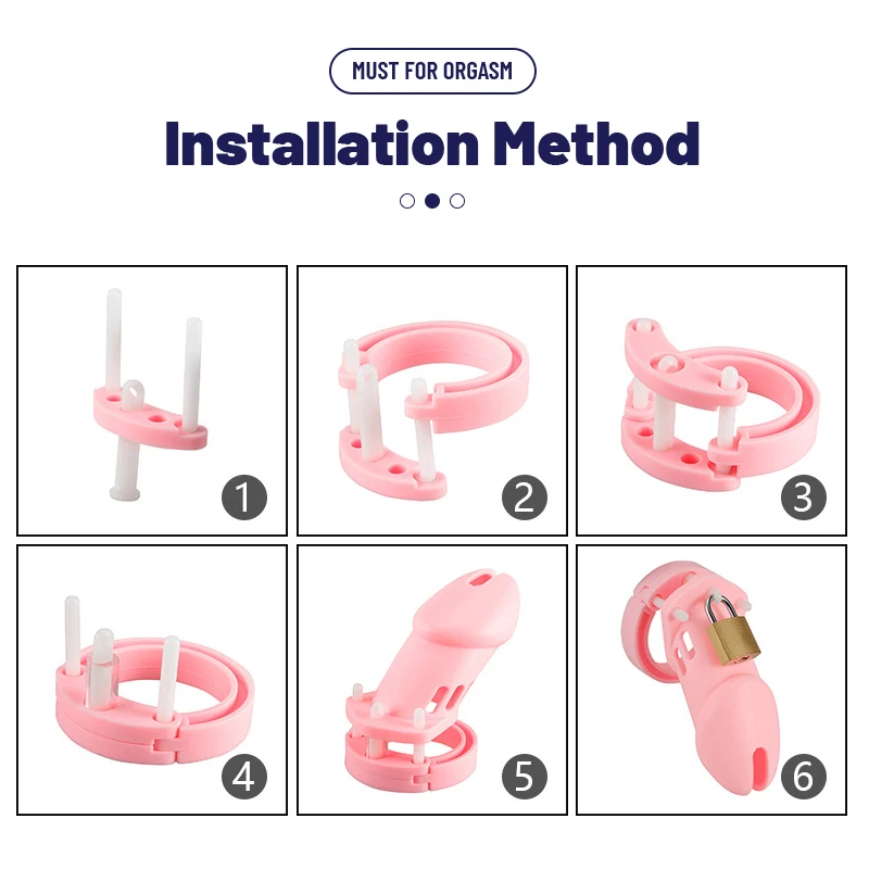 Silicone Urethra Chastity Lock with 5 Snap Ring Penis Bondage Adult Men\'s Chastity Cage Cock Restriction BDSM Abstainer Sextoys