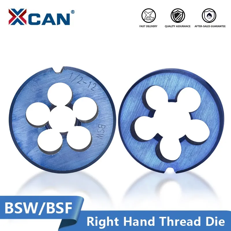 

XCAN Right Hand Thread Die BSW/BSF Nano Blue Coated Machine Screw Thread Die Threading Tools Hand Tools