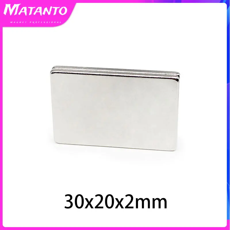 

2/5/10/20/30/50PCS 30X20X2mm Quadrate Rare Earth Neodymium Magnet 30*20*2 Block Permanent Magnet 30x20x2 Strong Powerful Magnets