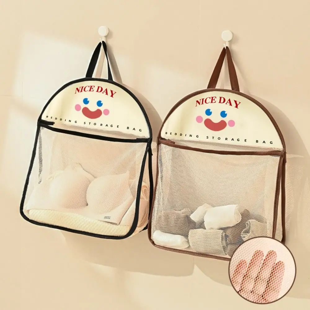 Wall Hanging Storage Mesh Bag Cartoon Toys Storage Holder Reusable Kitchen Mesh Bag Underwear Socks Organizer Pouch