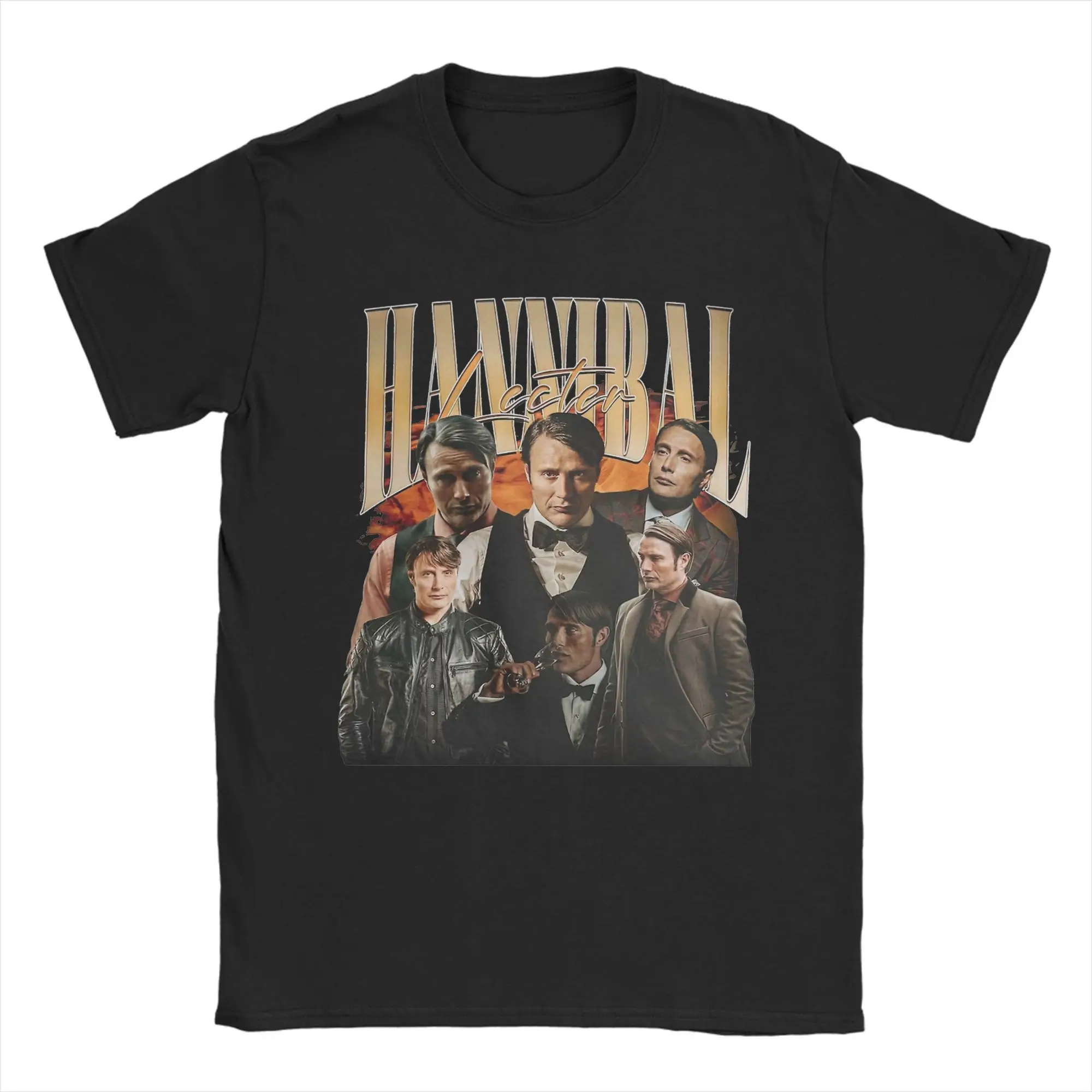 

Hannibal Lecter Mads Mikkelsen T Shirts Men Pure Cotton Crazy T-Shirt Crew Neck Tees Short Sleeve Clothes New Arrival