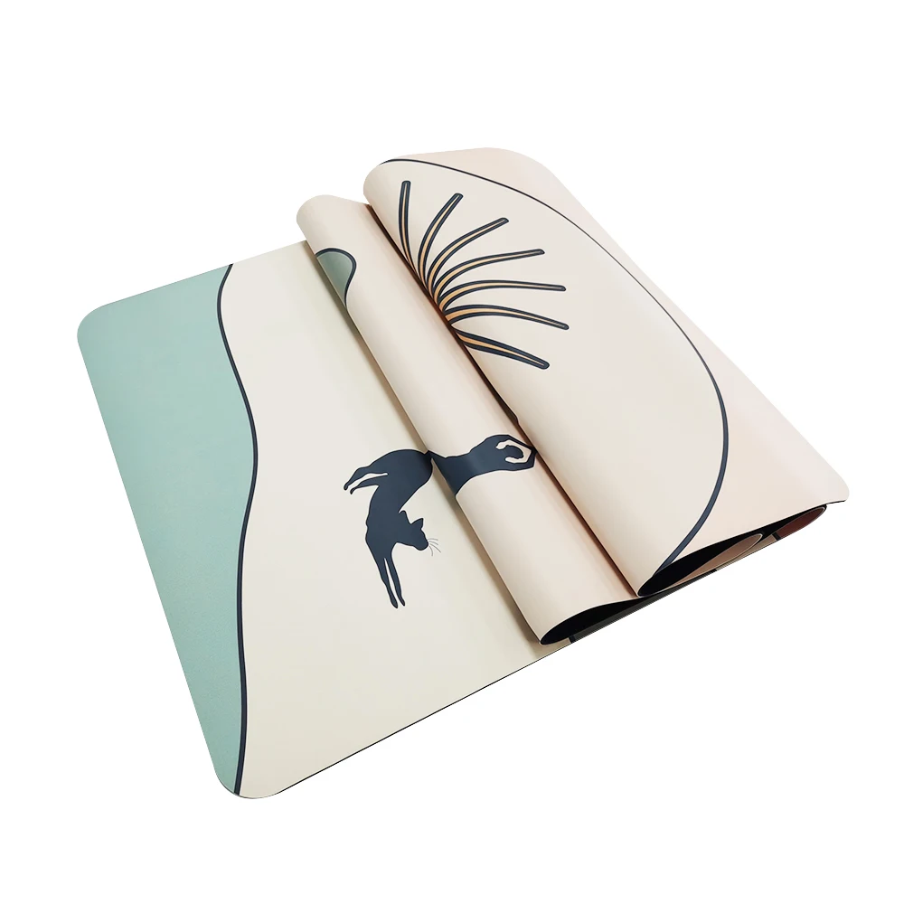 صديقة للبيئة اليوغا حصيرة أعلى جودة اضافية سميكة في الهواء الطلق اللون بو الجلود المطاط اليوغا مجموعة حصيرة مع طباعة الأشعة فوق البنفسجية 11