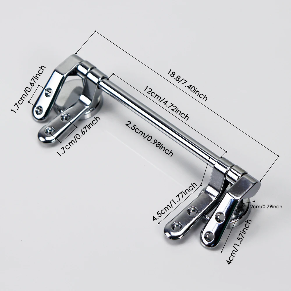 Lychee Life Stainless Steel Seat Hinge Flush Toilet Cover Mounting Connector Toilet Lid Hinge Mounting Fittings Replacement Part