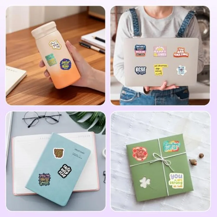 100Pcs Motivational Positive Quote Stickers Vinyl Waterproof Stickers for Vision Board Water Bottle Laptops view 6