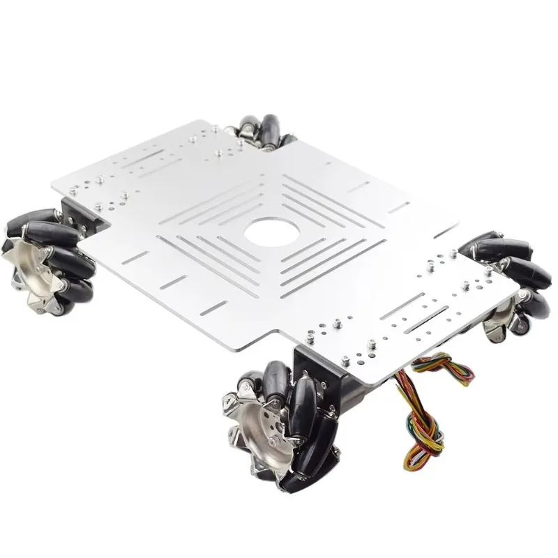 40KG Big Load 4WD All Metal Mecanum Wheel  Car Chassis Kit Platform with DC 12V Encoder Motor for  Project