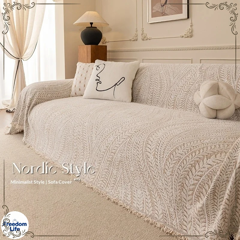 Full Protection Sofa Covers Waterproof Scratch Resistant Thick Chenille for 2/3/4 Seater Living Room Couch Covers for Sofas