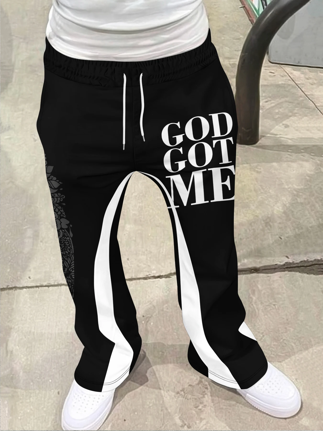 Pantalon micro-évasé décontracté imprimé pour homme, style streetwear américain, incroyablement polyvalent et tendance, assorti à toutes les occasions