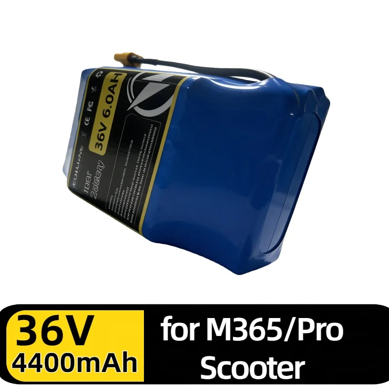 Aleaivy36V 4400mAh Lithium Ion Battery Pack–Extra Expansion for M365/Pro Scooter with Cable Kit Rechargeable Power Accessory