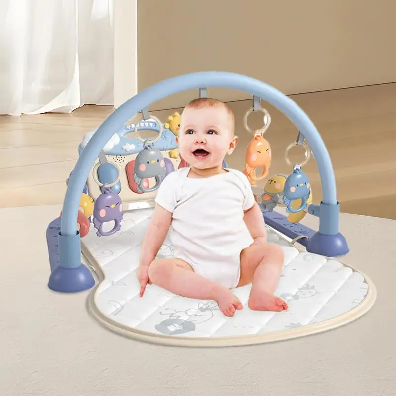 Baby Fitness Stand Music Play Gym Activity Toys Newborns Piano Crawling Blanket Pedal Game Pad Early Education 0-36 Months Gifts