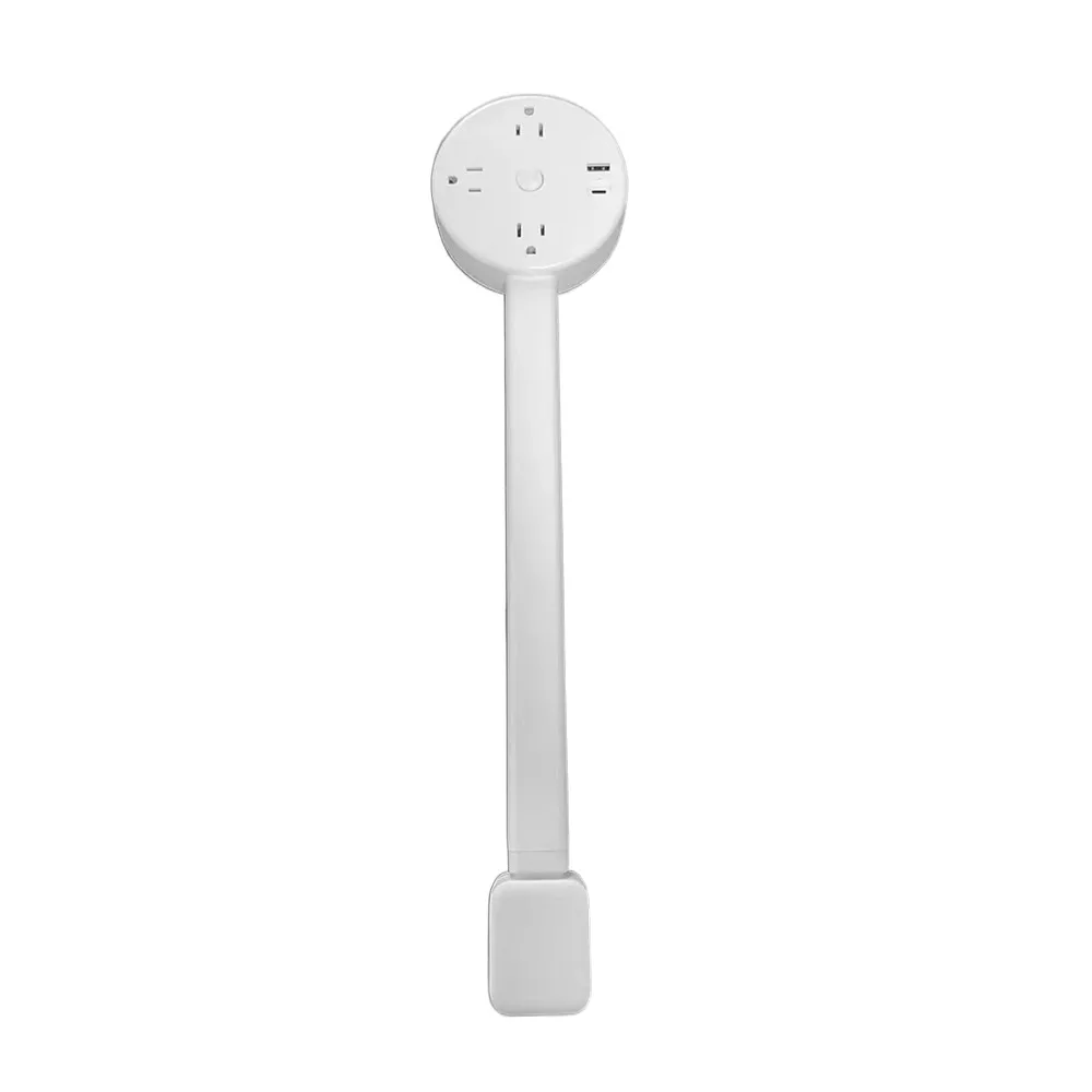 

Удлинитель электрической розетки США, без ударов, удлиняет 2–34 дюйма, 3 розетки переменного тока, вращаются на 180 градусов. ° Держатель для хранения