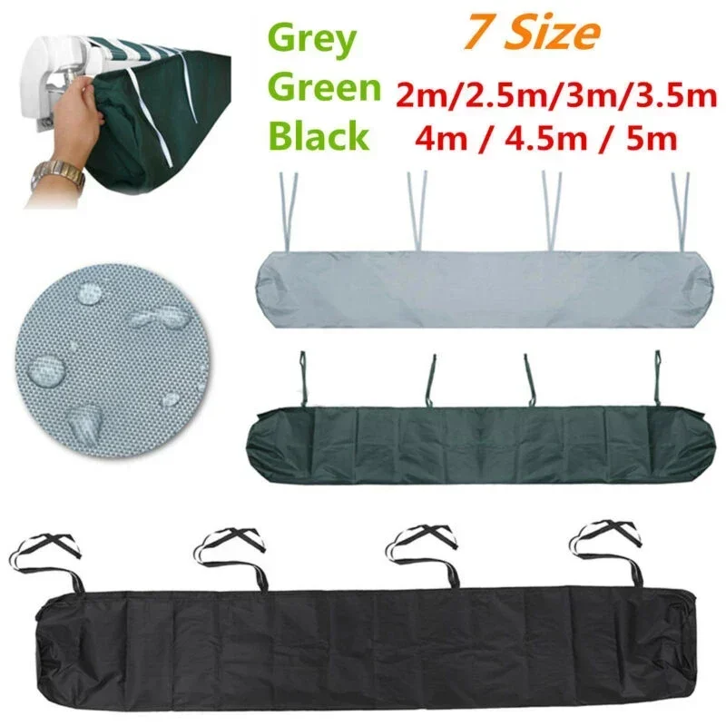 Outdoor Patio Awning Cover Waterproof Garden For Sun Shelter Protector Storage Retractable Roller Blind Waterproof Cover Tools