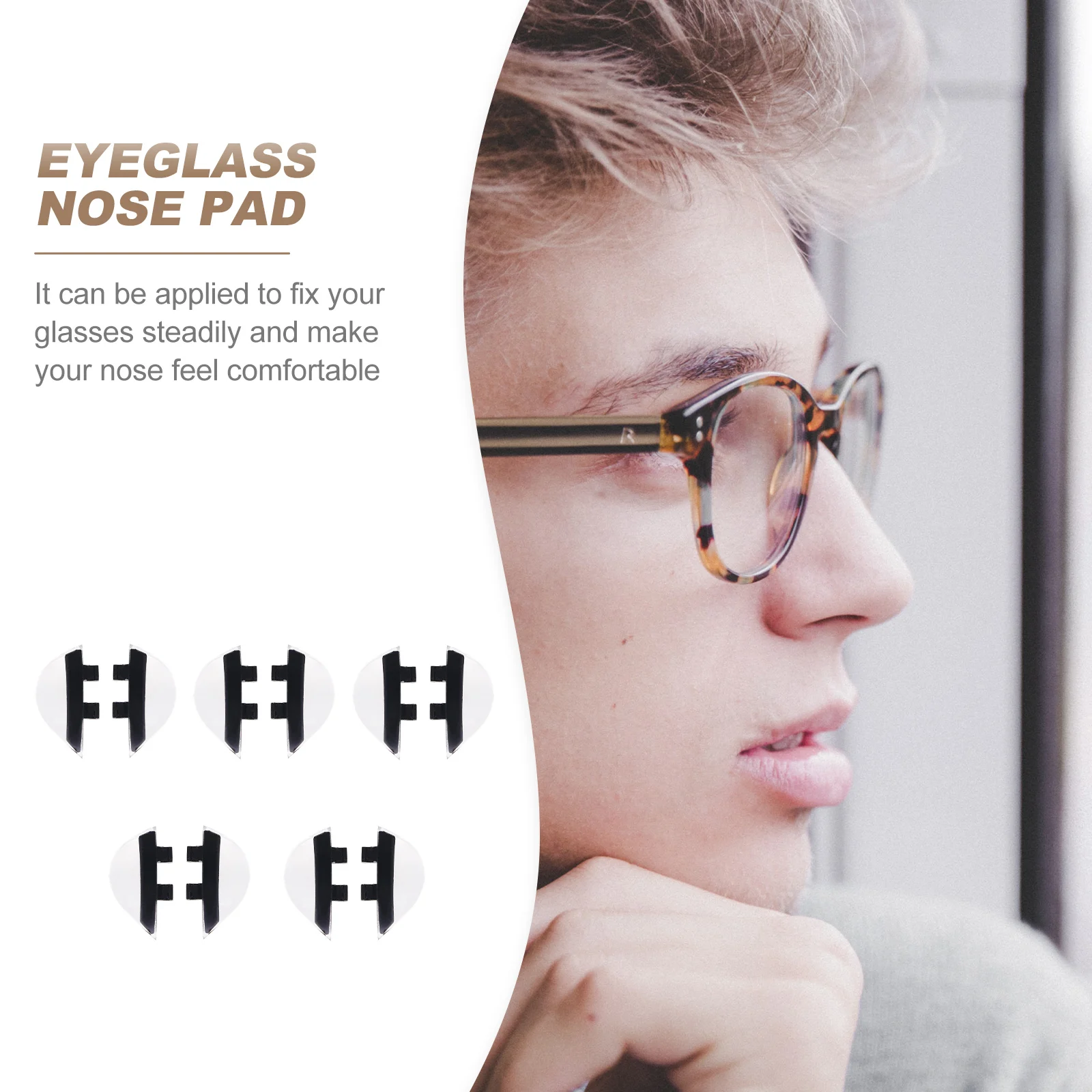 

10 Pairs Plate Glasses Nose Bracket Eyeglass Pads Eyewear Accessories Silicone for Eyeglasses Comfortable Silica Gel