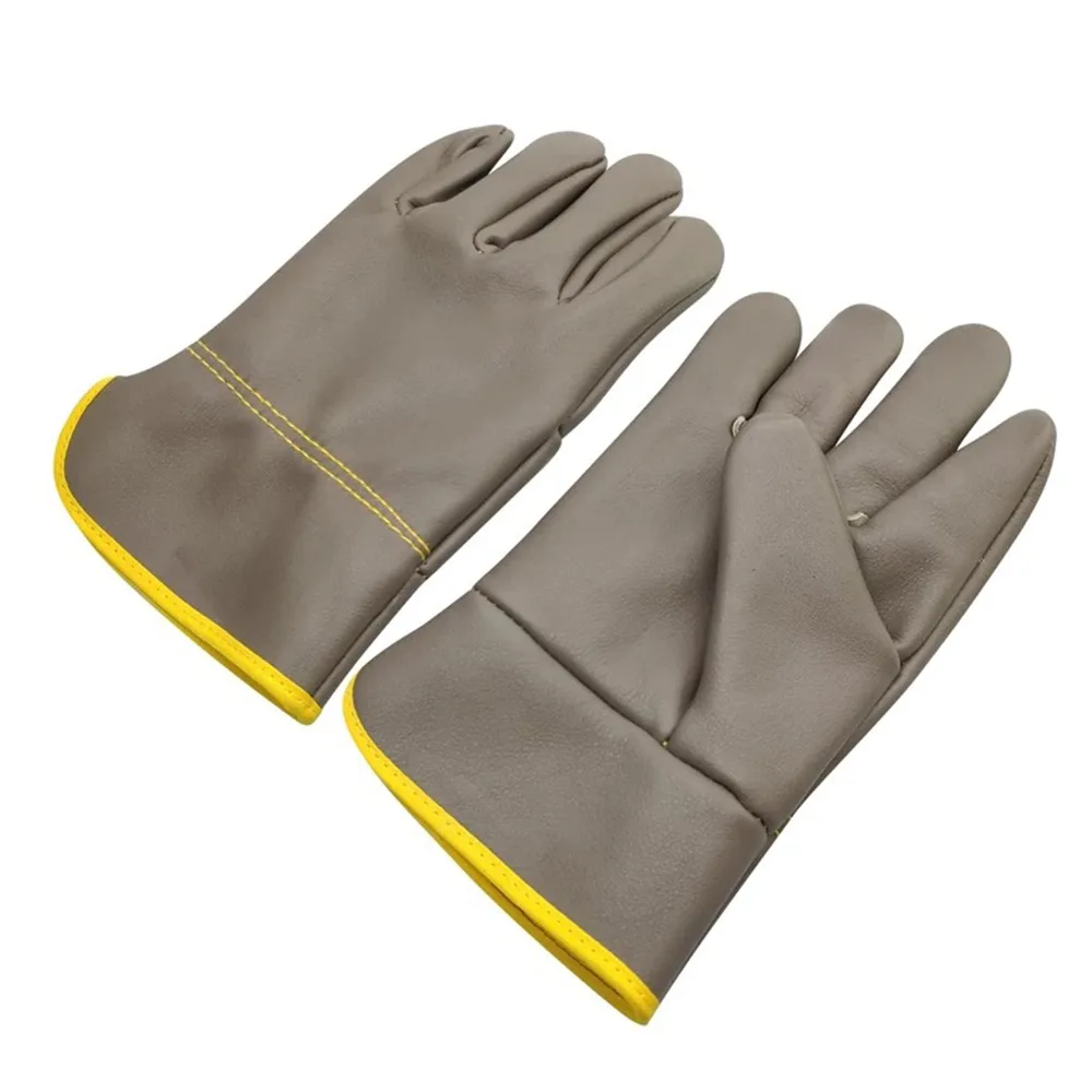 

New Cowhide Welding Gloves Thick Wear Resistant Labor Gloves Security Protection Short Mechanic Glove