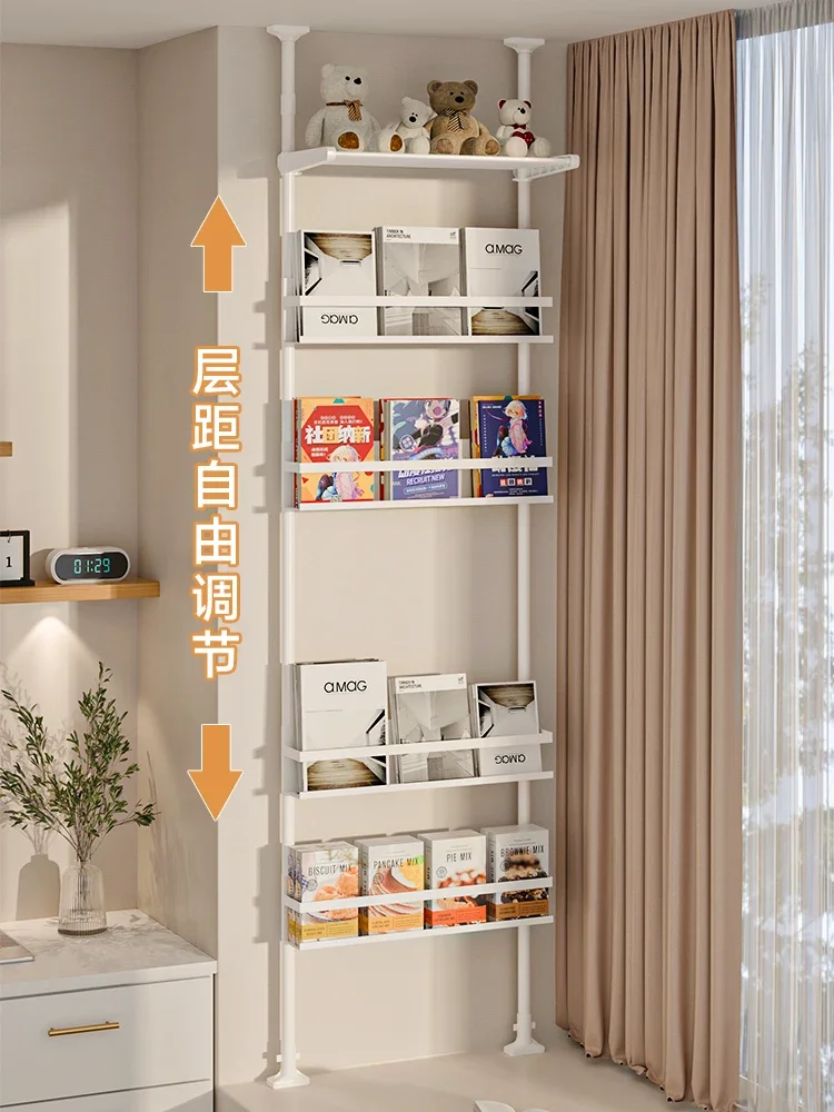 bay window storage artifact shelf bedroom bookshelf, bookcase top sky no punching balcony stand crevice windowsill storage