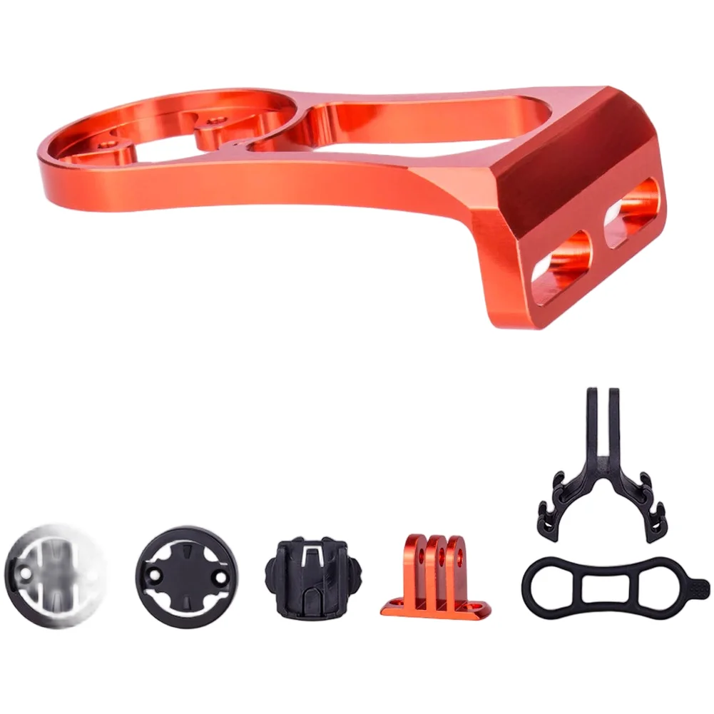 

Lightweight CNC Anodized Aluminum Bike Computer Mount For Compatible with Devices Supports Dual Mounting for Computer and Light
