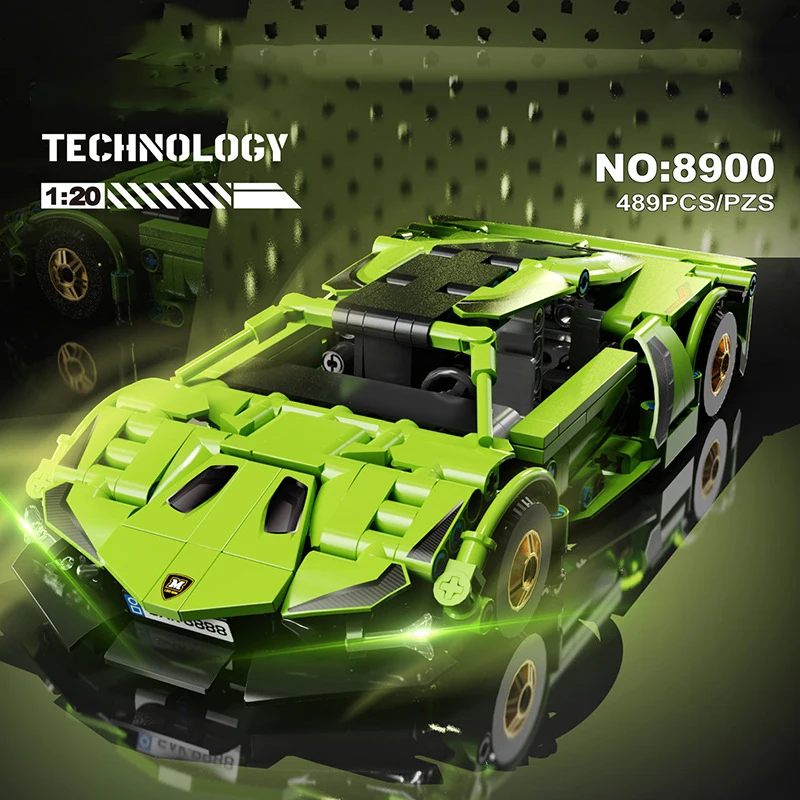 سباق السيارات الرياضية التقنية تجميع اللبنات رامبو جرين بول تشوه Mecha سيارات رياضية لعب طفل الكبار هدية
