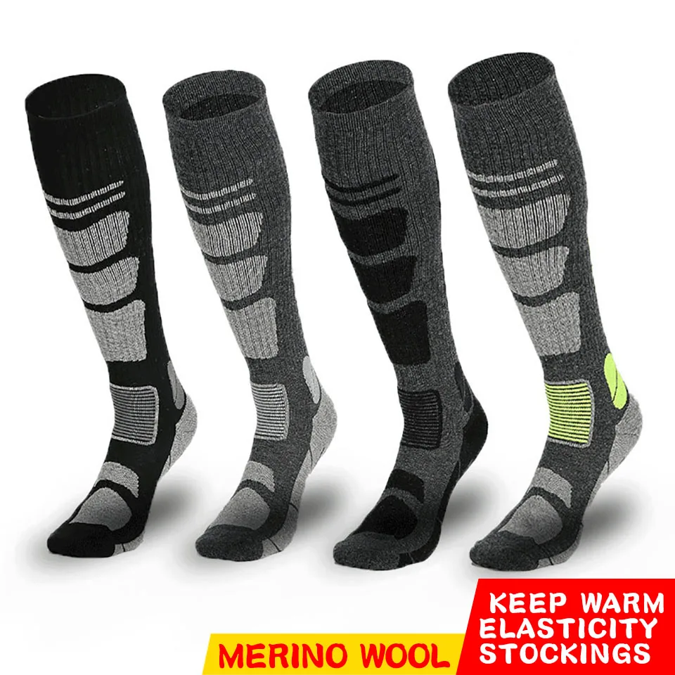 Merino Wool Thermal Socks Outdoor Sports Long Tube Thermal Socks Ski Hiking Ski Mountaineering Sports Socks For Men And Women