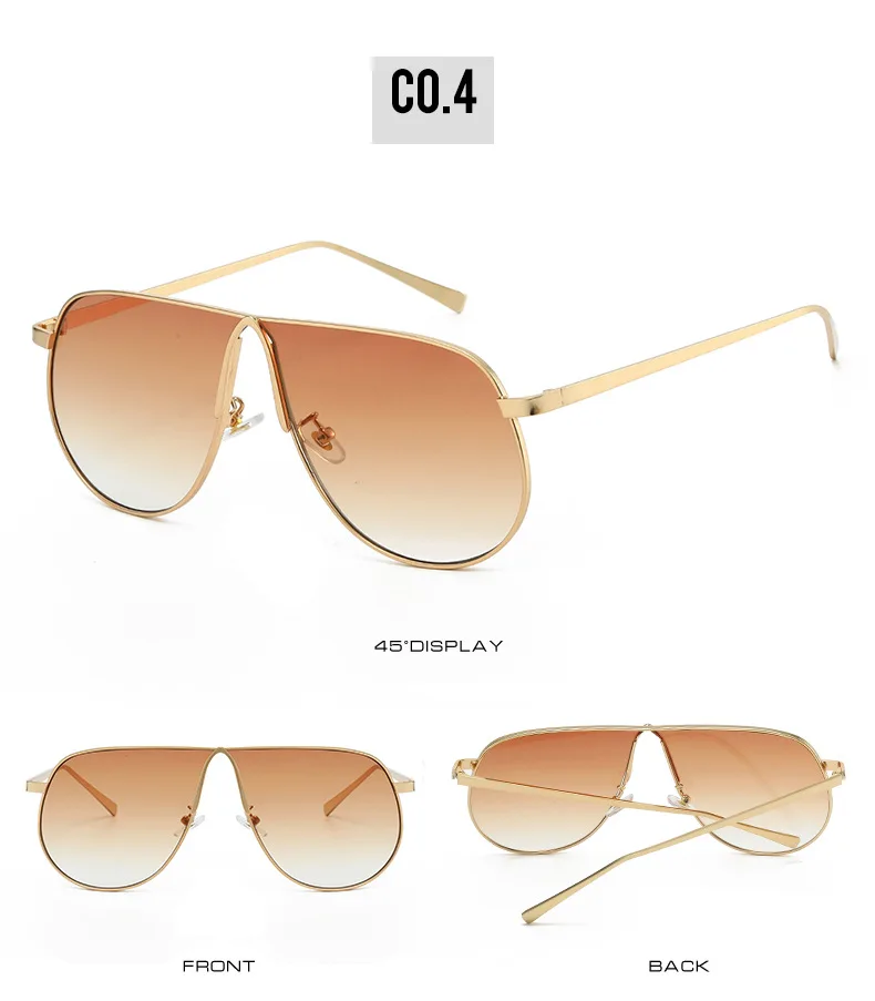 Vintage Übergroße Farbverlauf-Sonnenbrille aus Legierung für Damen Neue Modische Rosa Elegante Sonnenbrillen Retro Sexy Shades Outdoor UV400 – Detail 16