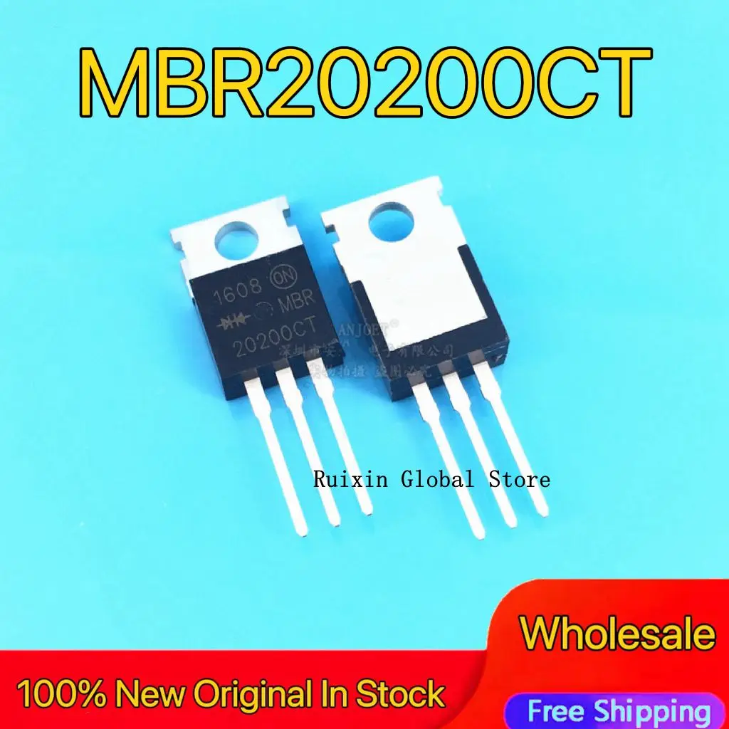 【10PCS】Imported brand new 20200CT Schottky diode common cathode MBR2020CTG iron head TO-220 can be directly photographed