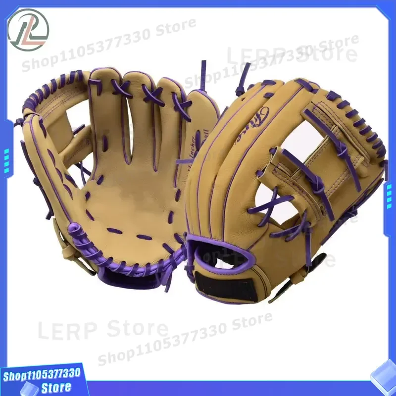 Youth Baseball Glove Full Pigskin Leather Softball Mitt for Kids Junior Player Practice Game Right Left Hand Throw Durable
