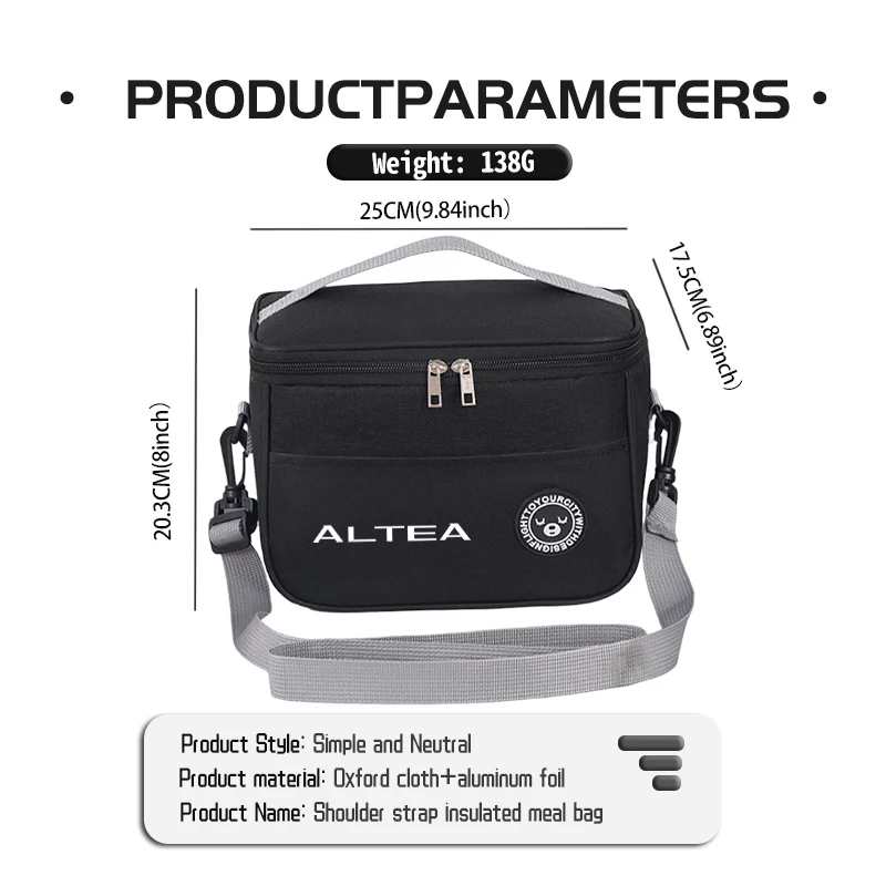 Oxford Cloth Insulated Picnic Bag Portable Thermal Lunch Bag For Seat CUPRA Altea Leon 5f Ibiza 6j ATECA Arona Exeo FR Tarraco view 6