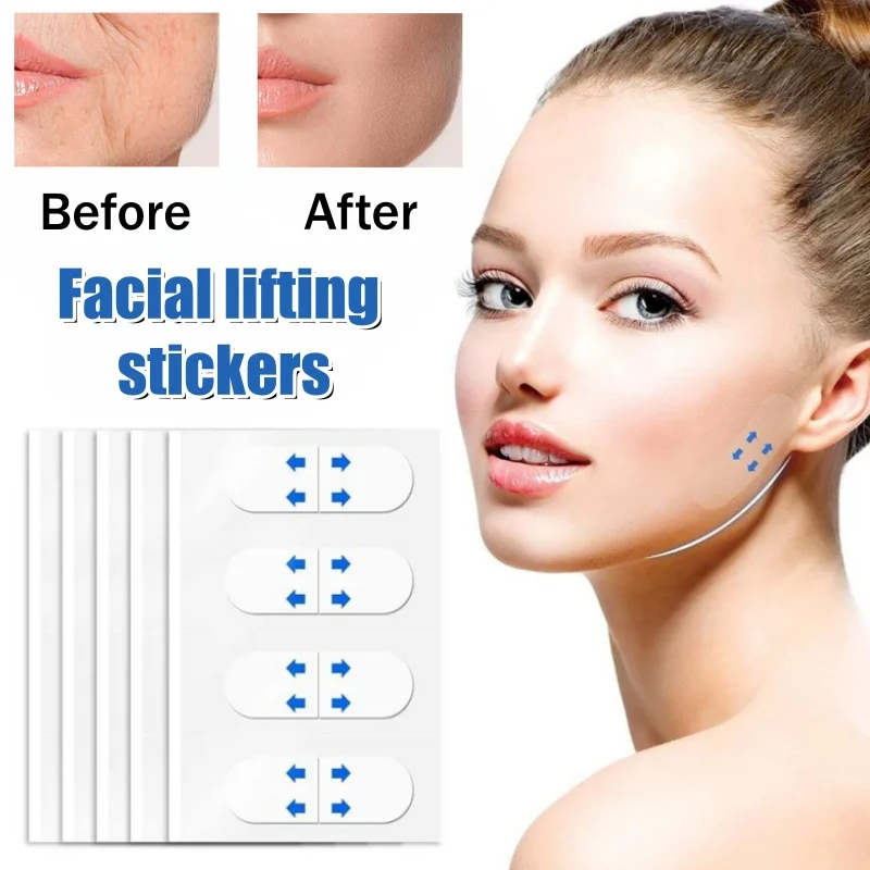 Invisible Face Lift Tape Reusable Double Chin Reducer Instant Tightening Anti Sagging Facial Contour for Fine Lines Minimizing