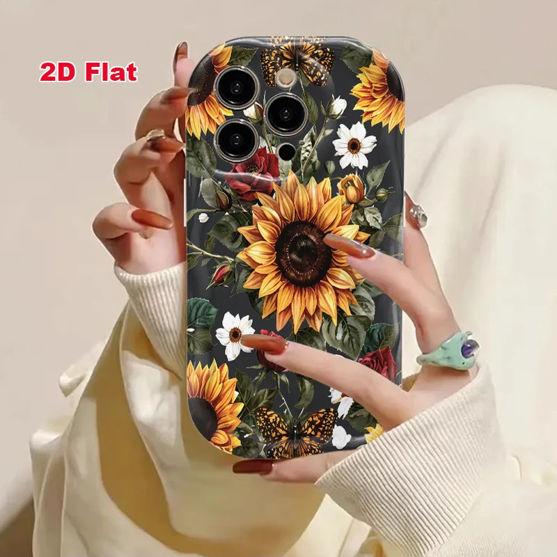 2D Flat Soft Silicone Phone Case For iPhone 18Promax 18Pro 17Promax 17 16Promax 16 15 14 13 12 11 XSmax X/XS Shockproof Transparent Funda Cover