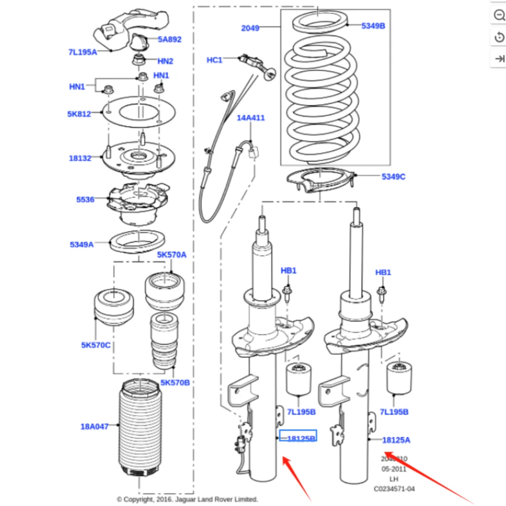 

Подходит для сборки передних и задних амортизаторов Range Rover Evoque LR024437 LR024444 LR044682 LR044687