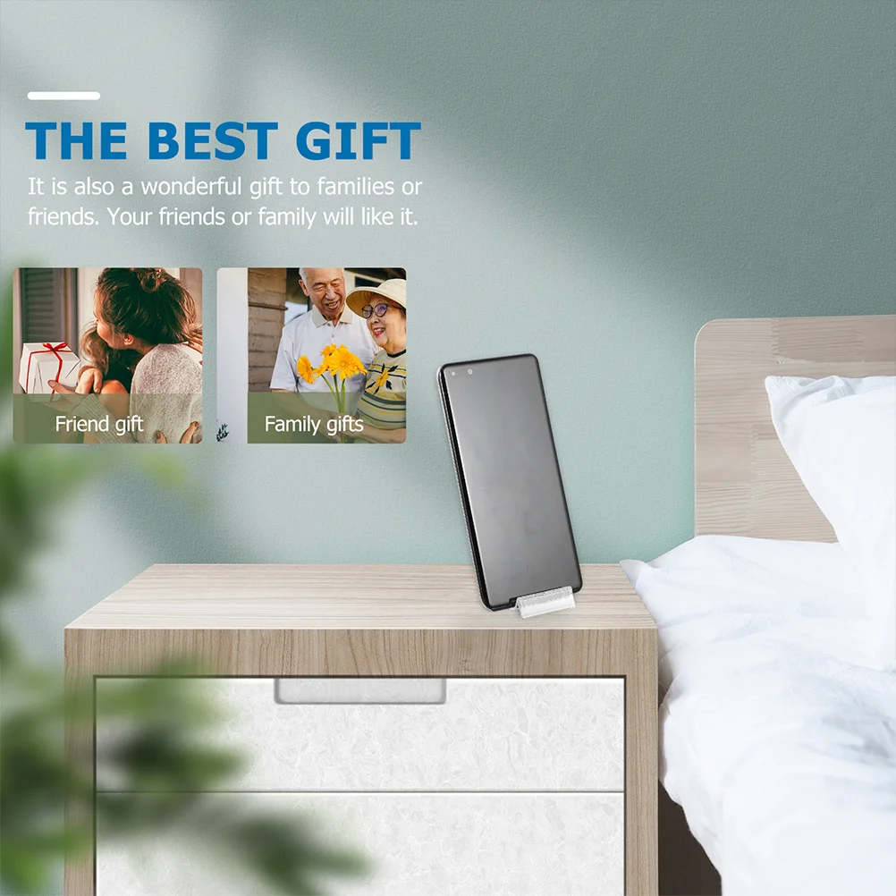 

20Pcs Transparent Acrylic Phone Stand Multi-Purpose Desktop Storage Holder for Mobile Phones Display and Storage Rack