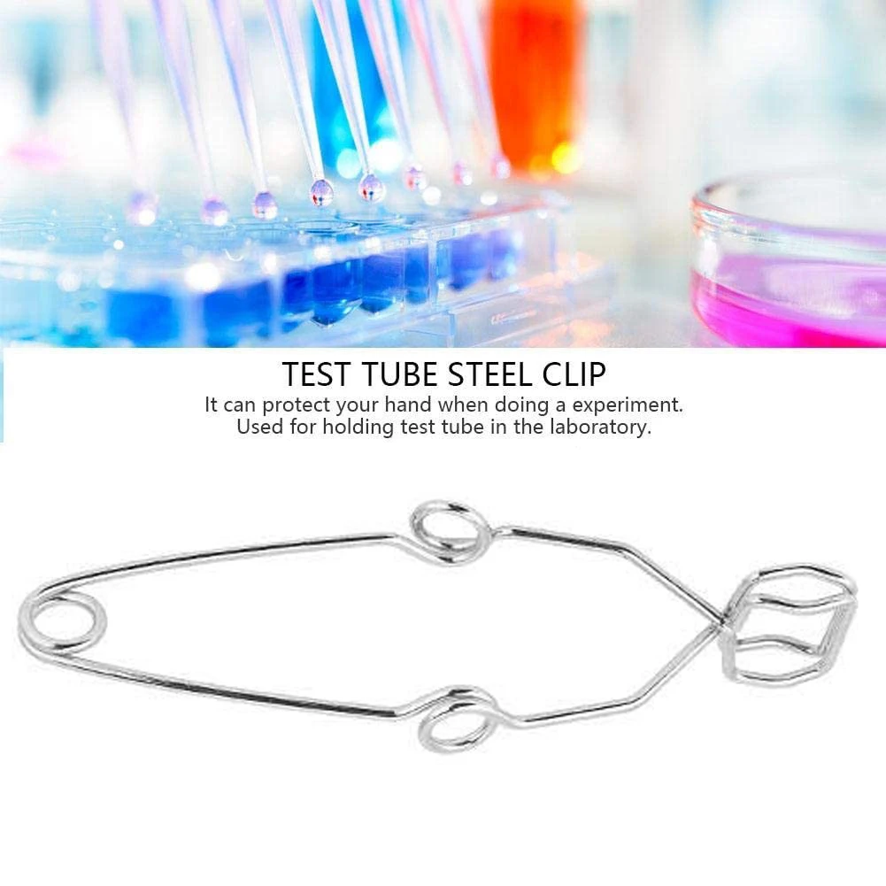 1pcs Spring Steel Test Tube Clip 14.5 Cm Length Clamp Labs Testing Holder Tool For Laboratory Test Tubes Hand Tool Parts