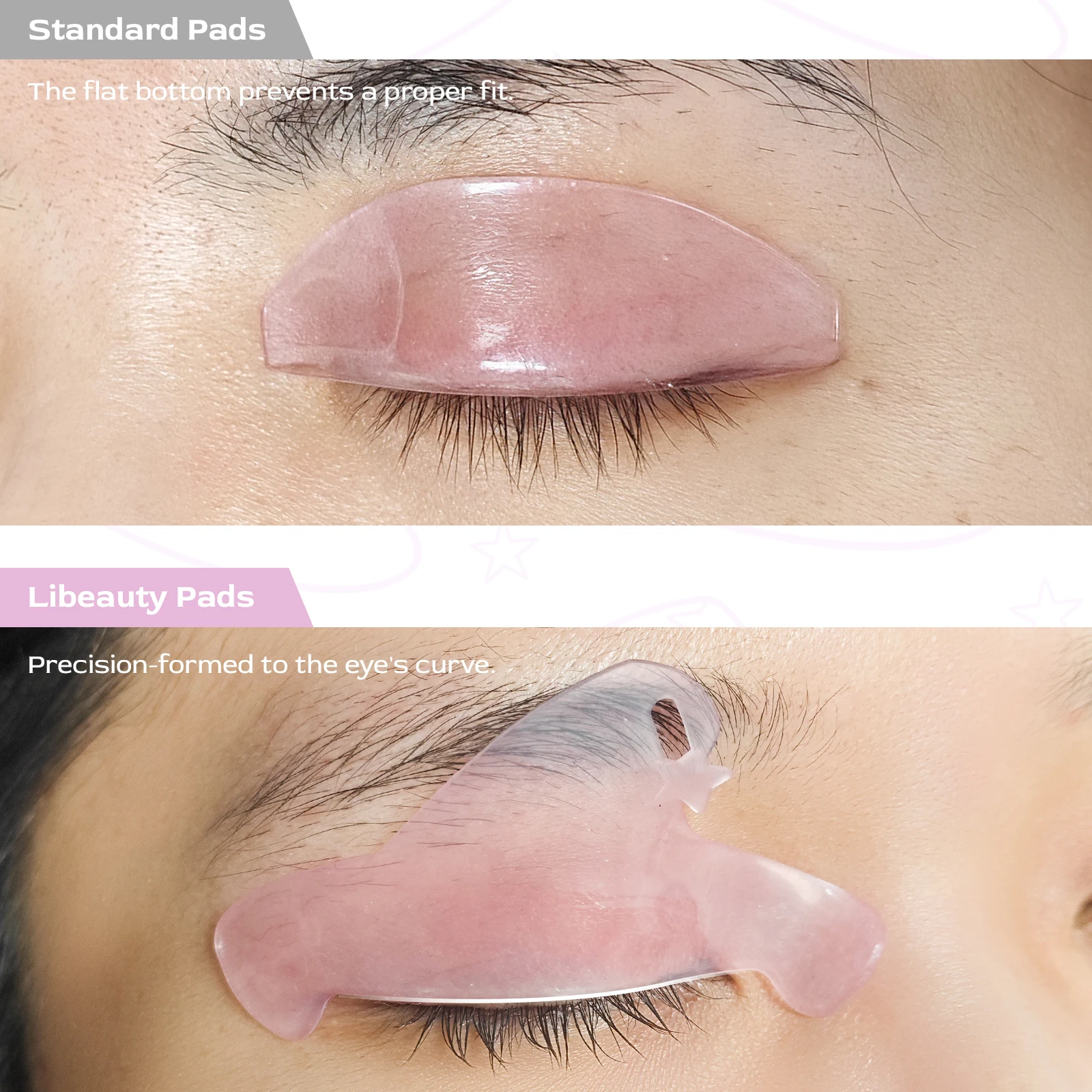 Libeauty, nuevo, reutilizable, 1 par, sombrero de Navidad, almohadilla para los ojos, levantamiento de pestañas, extensión de pestañas, súper pegajoso debajo del parche de Gel para los ojos, herramienta de maquillaje