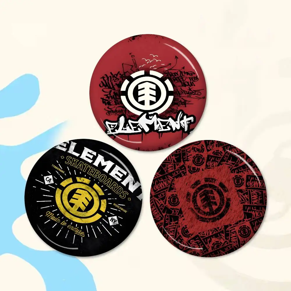 E-Element S-Skateboards New  Brooches Soft Button Pin Funny Silly Gnarpy on A Skateboard Meme Badge Gamer Collection Gifts
