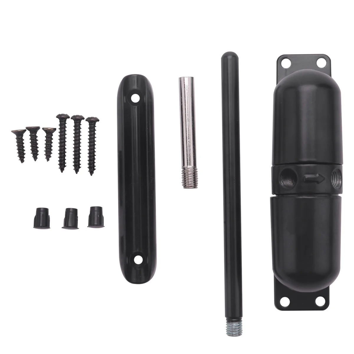 

67NEW 1 Set 20-70Kgs Black Adjustable Surface Mounted Spring Door Closer Automatic Door Closer Fire Rated Indo