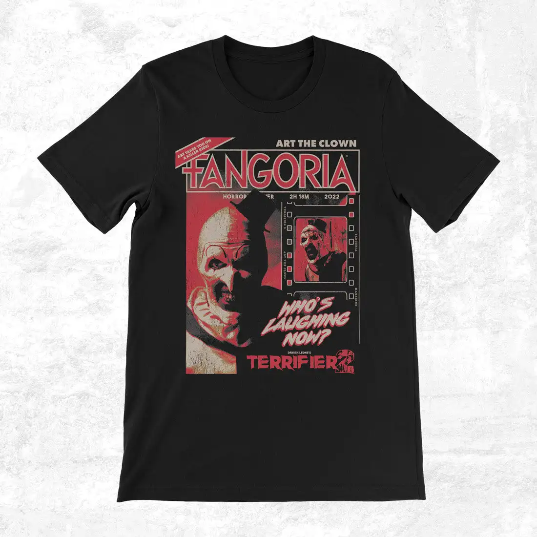 Retro Horror Movie Terrifier Art The Clown Killer Scary Halloween Gift T Shirt 0807 Short Sleeve Graphic clothes All size tops