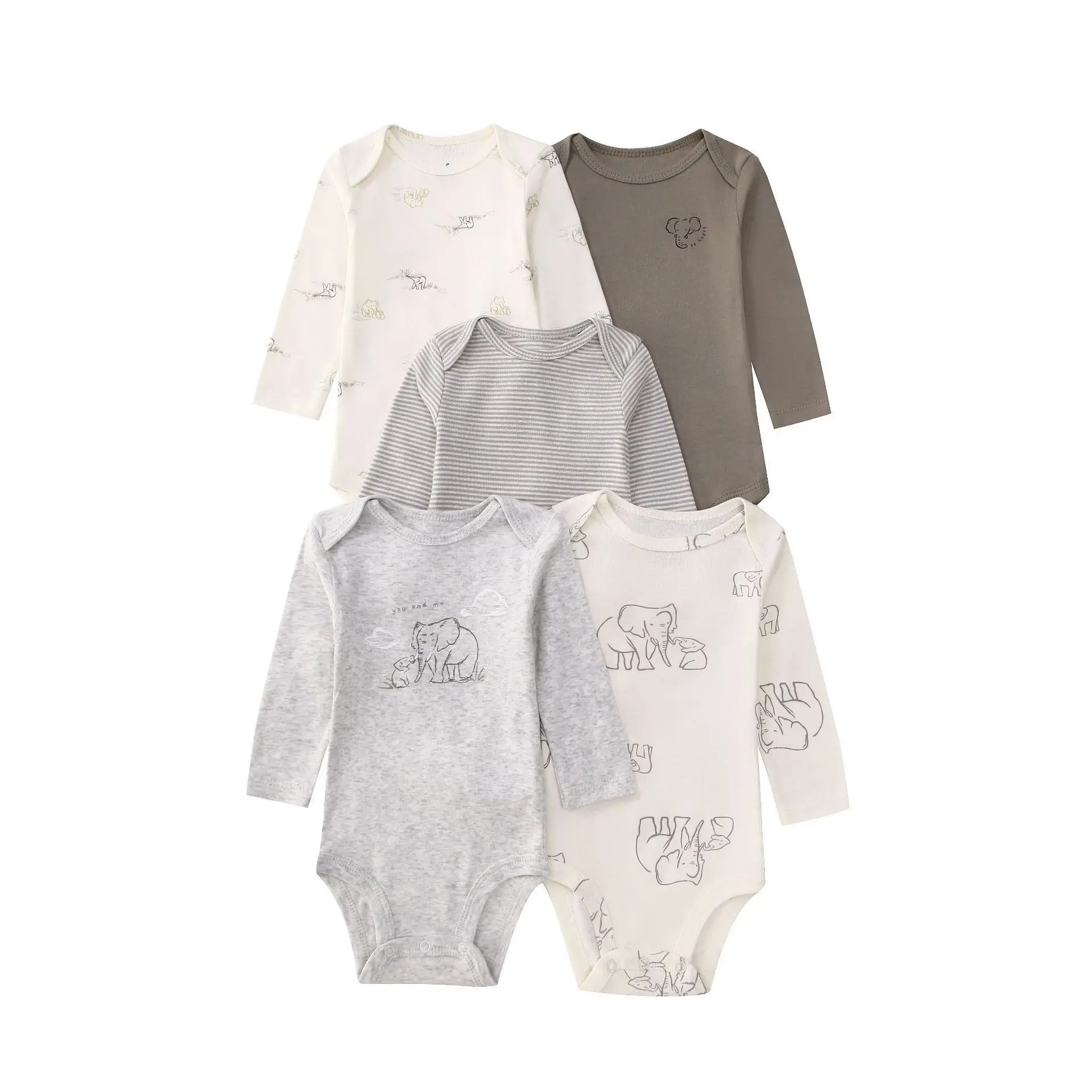 5Pcs/Lot Baby Bodysuits High Quality Uniesx Newborn Baby Clothes 100% Cotton Baby Clothing Set Infant Bebe Baby Boy Girl Clothes