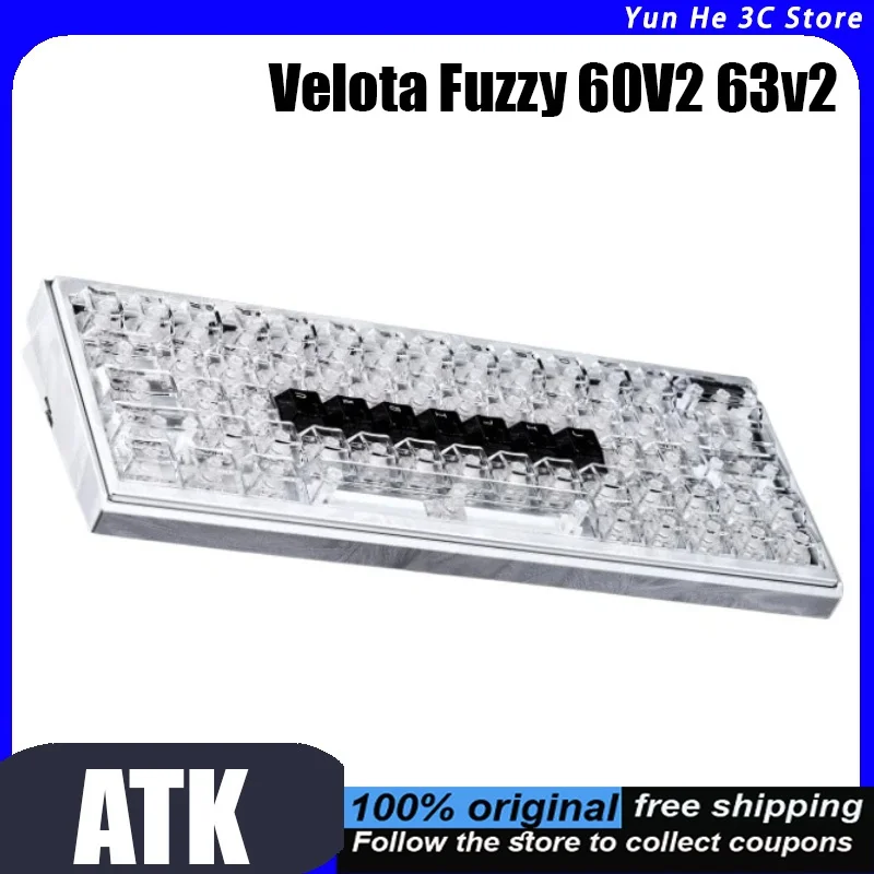 Atk Velota Fuzzy 60V2 63v2 Magnetic  Keyboard Wired 60/63-Key Layout Mechanical 8 kHz Polling Rate Low Latency Esports Gaming