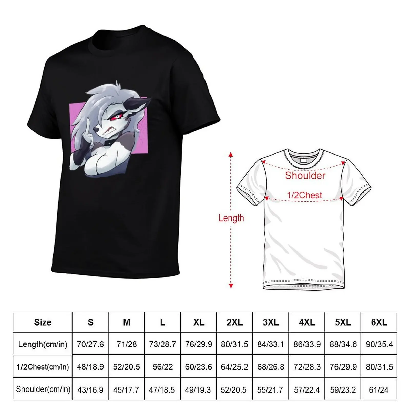 Helluva Boss Loona T-Shirt cotton graphic tees anime shirt tee shirts for men