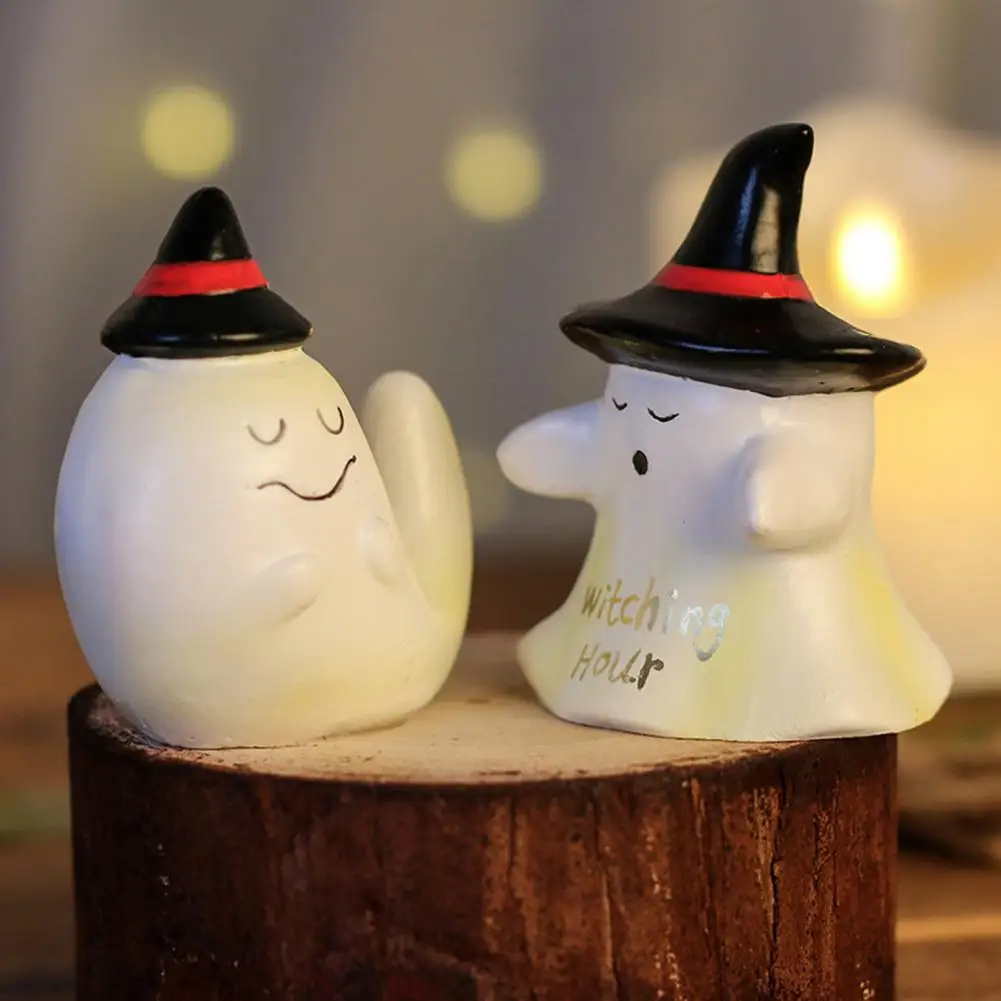Halloween Ornament Halloween Desktop Decoration Halloween Resin Ghost Figure Compact Desktop Ornament Spooky Home for Seasonal