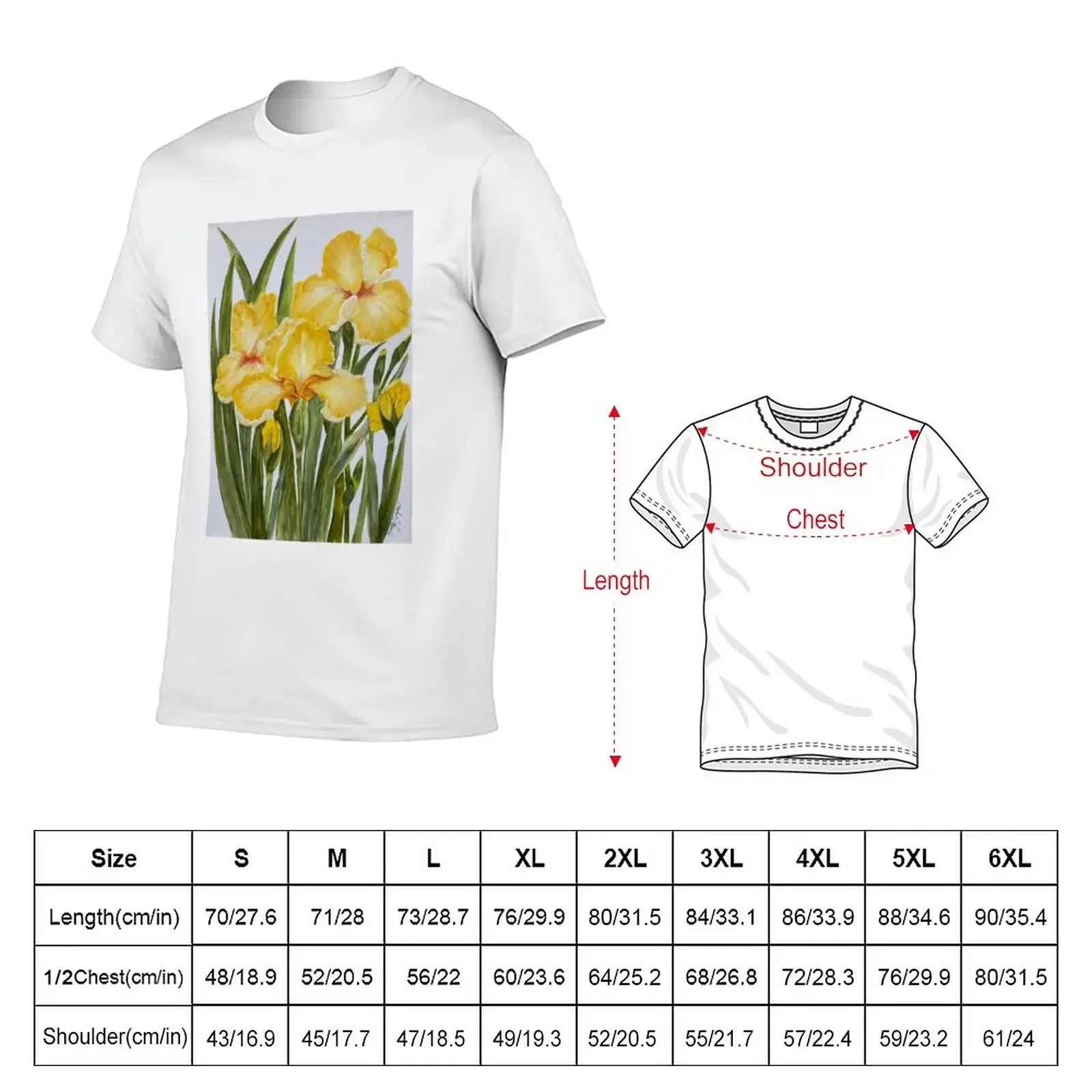 Yellow Irises T-Shirt boys whites customs mens big and tall t shirts