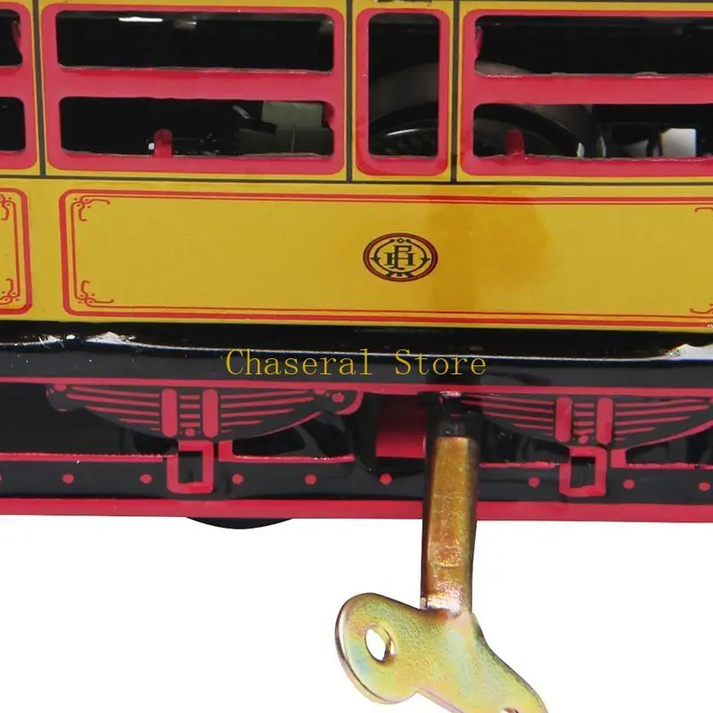 E7CE Retry Wind Up Tram Cable Bus Clockwork Streetcar Toy Collection Vintage Kid Gift